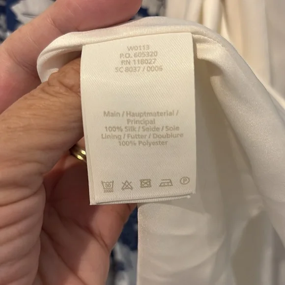 Boden Dress NWT Allyson silk wrap dress US 8 blue white floral print - Picture 6 of 9